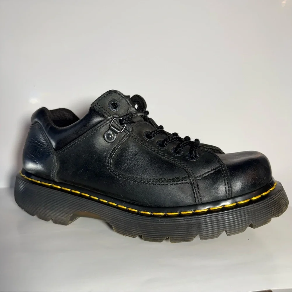 Dr. Martens Doc Air Wair 7A16 Industrial 
Black Leather Shoes US Men 9/Women 10 - Picture 13 of 14